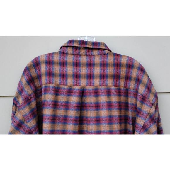 Vtg. ORVIS Men's Flannel Plaid 100% Cotton Shirt Size XXL Tan/Red/Blue - Picture 10 of 12
